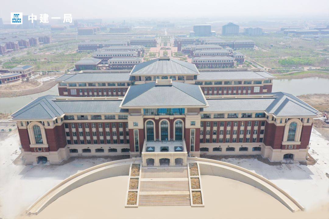 中建一局承建的天津中医药大学图书馆、博物馆项目取得新进展:图书馆